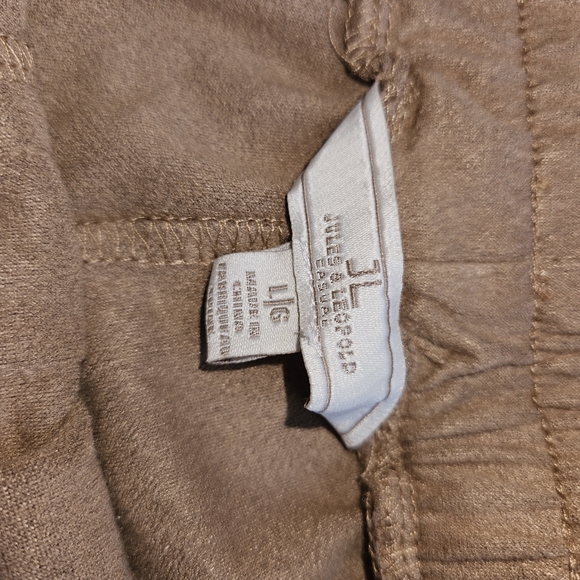 Jules & Leopold Jogger Womens Large Camel Faux Suede High Rise Drawstring Pants - Picture 7 of 7
